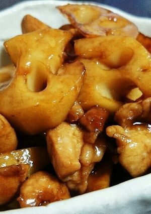 黒酢でヘルシー♪鶏蓮根のさっぱり照り焼き-レシピのメイン写真