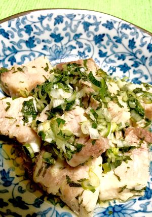 簡単♪煮豚ネギ紫蘇のポン酢漬け-レシピのメイン写真