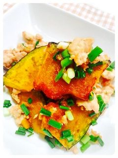 揚げかぼちゃのそぼろ炒め煮-レシピのメイン写真