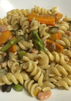 ヘルシー!サーモン野菜フジッリ-レシピのメイン写真