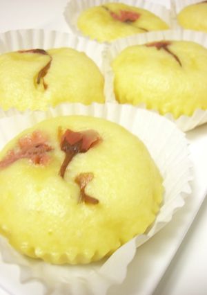 桜の香りの蒸しパン-レシピのメイン写真