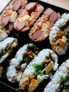 運動会にビビンバのおにぎらず弁当♪-レシピのメイン写真