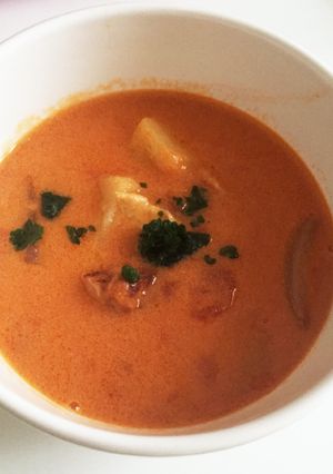 鶏肉とじゃがいものトマトクリームスープ-レシピのメイン写真