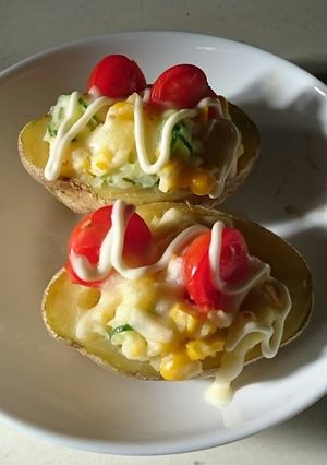ポテサラ&トマトチーズでポテベジ-レシピのメイン写真