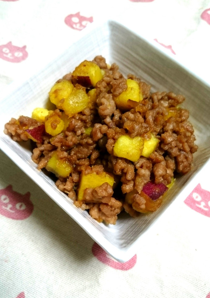 さつまいもと豚挽き肉の旨そぼろ-レシピのメイン写真