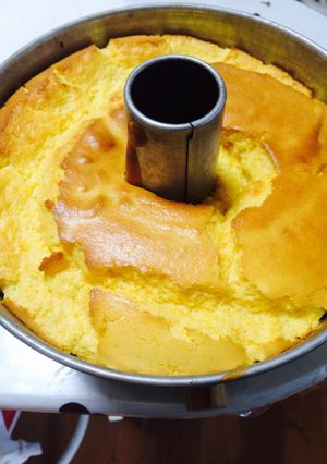 ふわふわカボチャシフォンケーキ-レシピのメイン写真