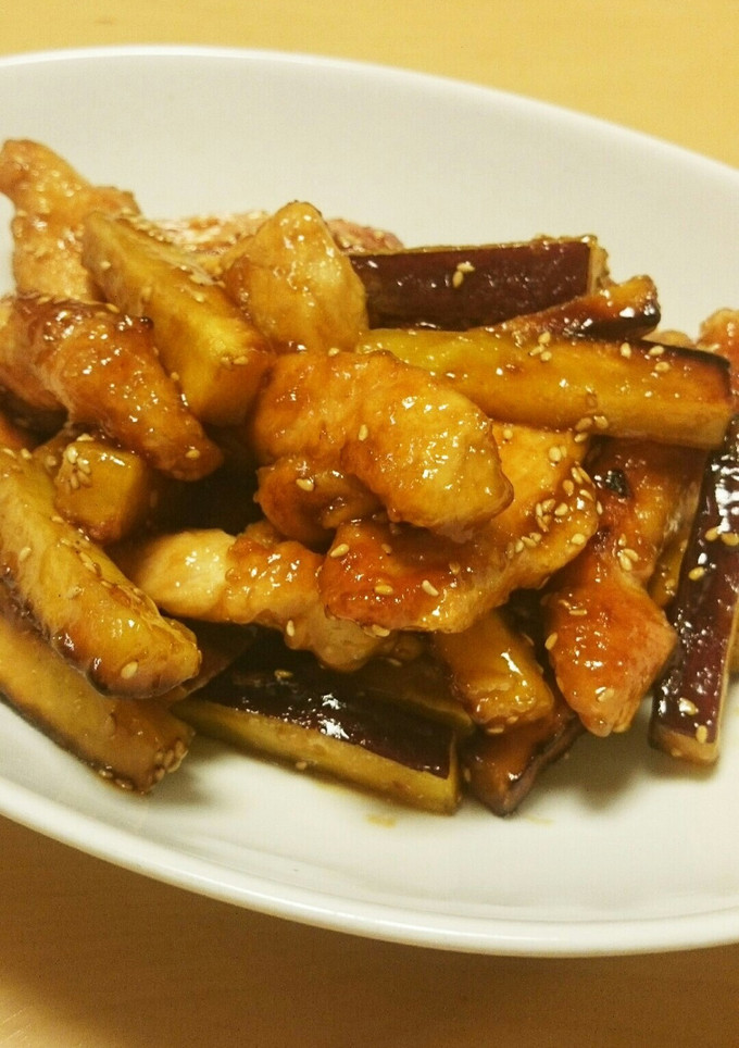 さつまいもと鶏むね肉の甘酢照り焼き～-レシピのメイン写真