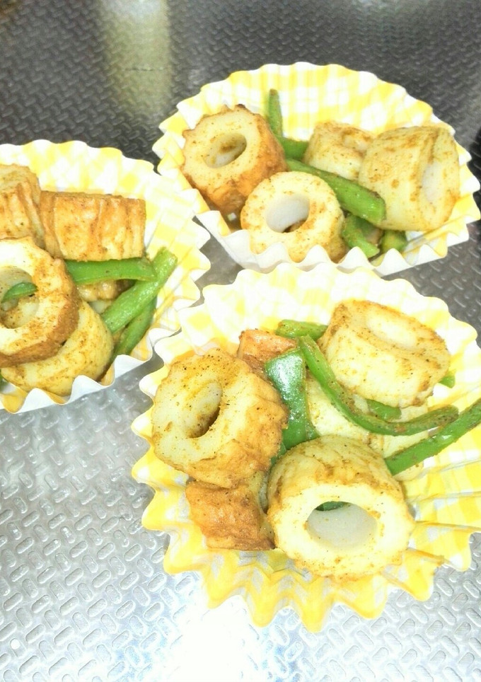 お弁当用に♥竹輪とピーマンのカレー炒め-レシピのメイン写真