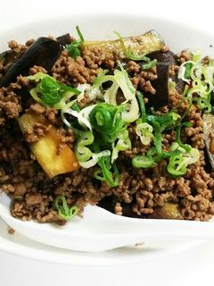 茄子と挽き肉の甘辛炒め-レシピのメイン写真