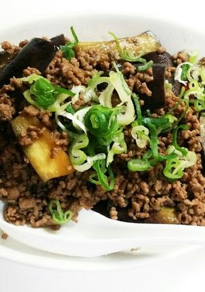 茄子と挽き肉の甘辛炒め-レシピのメイン写真