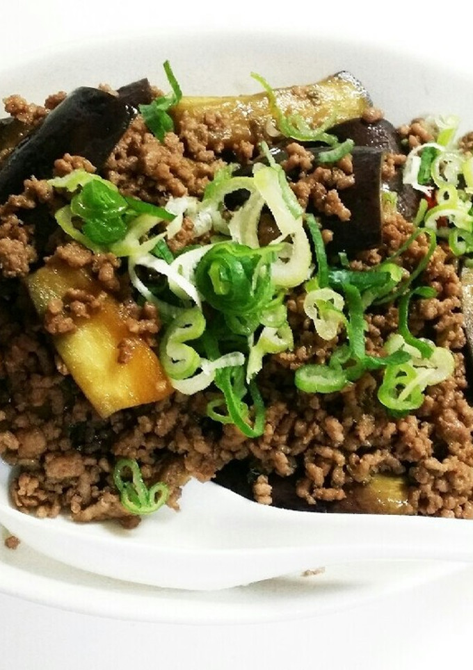 茄子と挽き肉の甘辛炒め-レシピのメイン写真