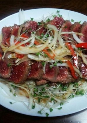 ローストビーフ風サラダ☆香味ソースがけ☆-レシピのメイン写真