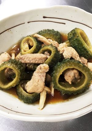 ゴーヤーと豚肉の煮付け-レシピのメイン写真