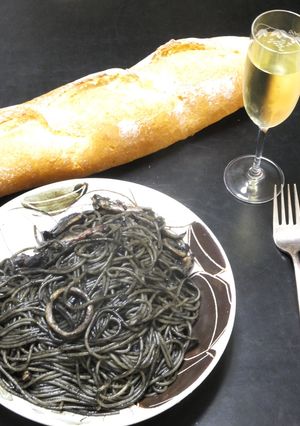 スペイン式イカ墨のスパゲティー-レシピのメイン写真