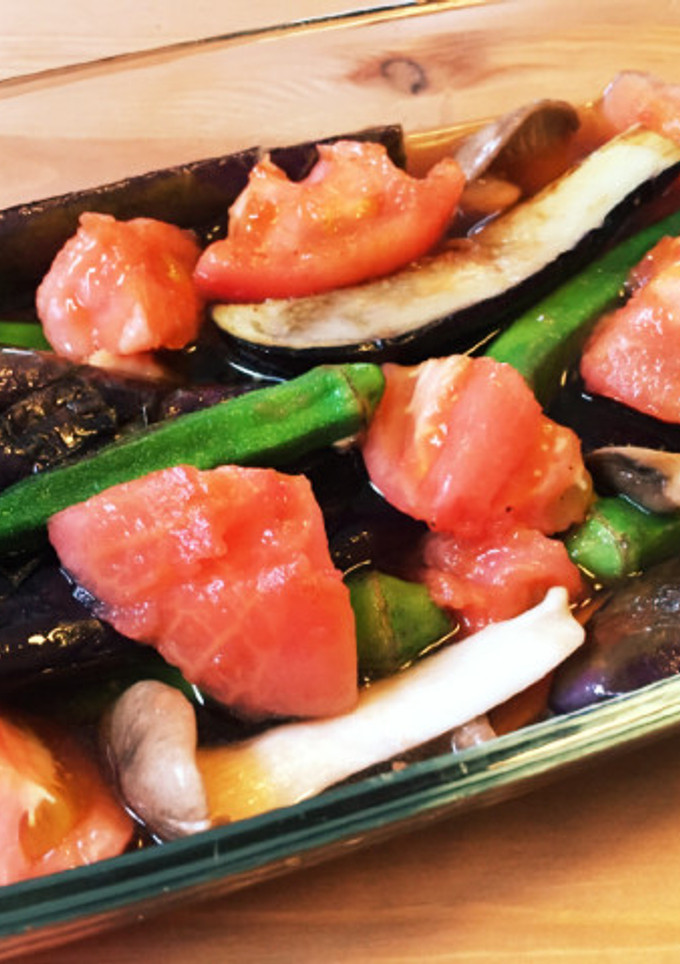 茄子とトマトと野菜の煮浸し♡簡単めんつゆ-レシピのメイン写真