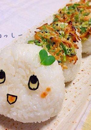 焼きおにぎり☆ふなっしー添え-レシピのメイン写真