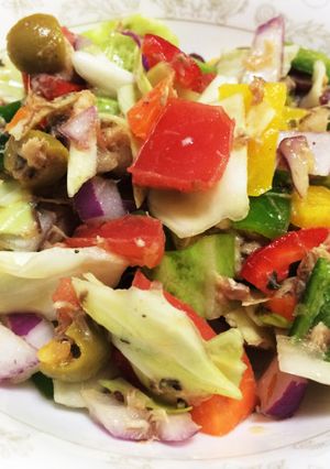 サバ缶と野菜たっぷりサラダ(ダイエット)-レシピのメイン写真