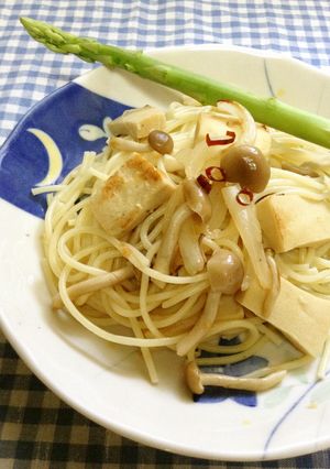きのこと高野豆腐のペペロンチーノ♪-レシピのメイン写真