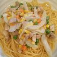 簡単で適当なチキンのホワイトスープパスタ