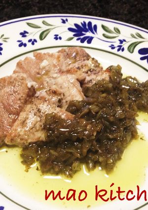 豚肉ローストのグリーンソース添え-レシピのメイン写真