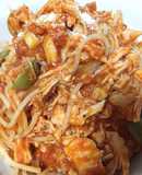 時短！コストコチキン缶のトマトパスタ