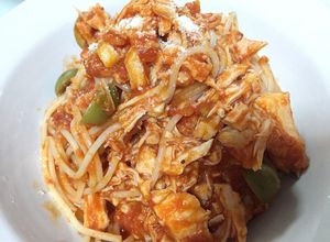 時短！コストコチキン缶のトマトパスタ-レシピのメイン写真