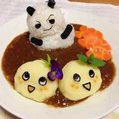 A picture of デコカレー☆ふなっしー添え.
