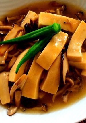 高野豆腐ときのこの中華風含め煮-レシピのメイン写真