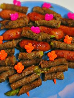 焼肉のタレで簡単味付け♡アスパラ牛肉巻き-レシピのメイン写真