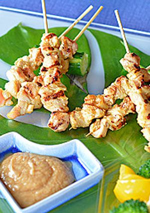 ねりゴマぽん酢 ☆ サテー(焼き鳥)風-レシピのメイン写真