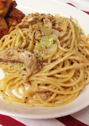 さば缶でペペロンチーノ-レシピのメイン写真