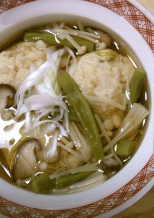 簡単 和食♪ 豆腐の団子汁 高野豆腐で！-レシピのメイン写真