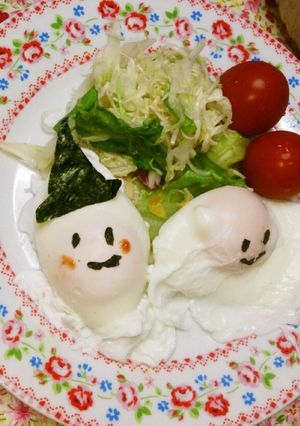ハロウィン✩ポーチドエッグdeおばけ-レシピのメイン写真