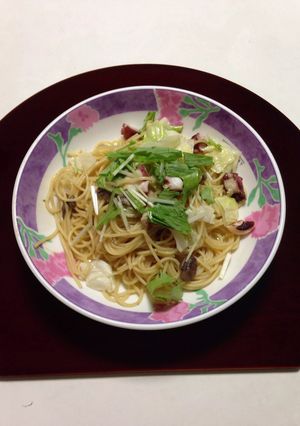 タコ キャベツ マッシュルームのパスタ-レシピのメイン写真