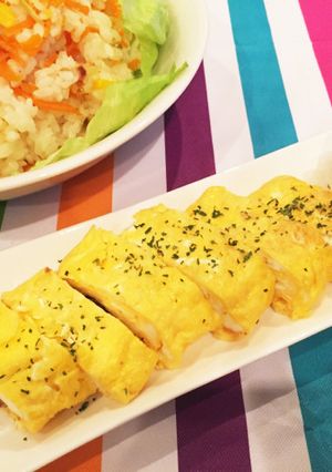 サンマの蒲焼(缶詰)入りたまご焼き-レシピのメイン写真