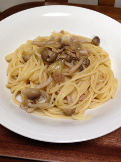 ツナ&ぶなしめじ&白葱の和風パスタ-レシピのメイン写真