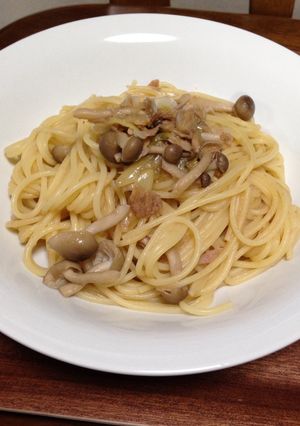 ツナ＆ぶなしめじ＆白葱の和風パスタ-レシピのメイン写真
