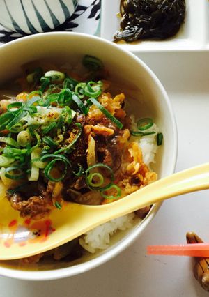 牛肉の玉子とじ丼-レシピのメイン写真