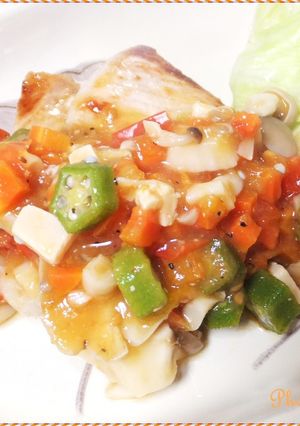 豚ヒレ肉ソテー★野菜カクテルソース添え♫-レシピのメイン写真