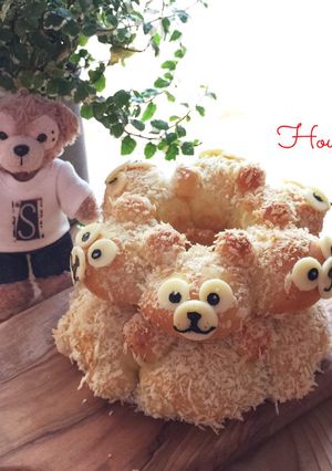ふわもこ♡ダッフィー風3Dちぎりパン-レシピのメイン写真