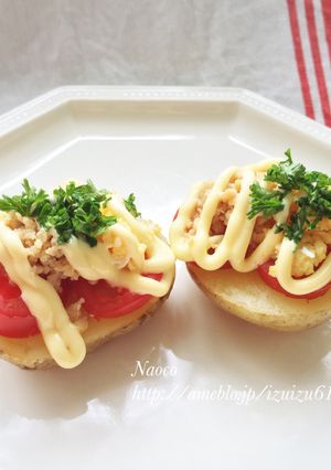 朝ごはんに★そぼろとトマトの三色ポテベジ-レシピのメイン写真