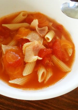 お鍋１つでスープパスタ-レシピのメイン写真
