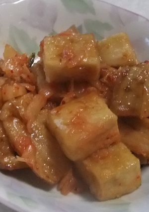 こうや豆腐とレンコンのキムチなます-レシピのメイン写真