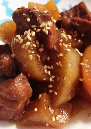 圧力鍋でお肉柔らか★大根と豚肉の煮物-レシピのメイン写真