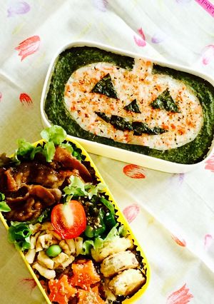 簡単にハロウィンなふりかけご飯-レシピのメイン写真