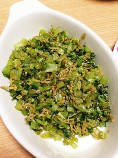 かぶの葉とじゃこの炒め物♡-レシピのメイン写真
