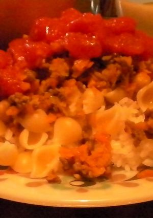 中東(コシャリ)風そぼろ・トッピング飯-レシピのメイン写真