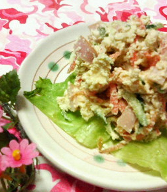 居酒屋さんの☆おから野菜マヨ味噌サラダ♪-レシピのメイン写真