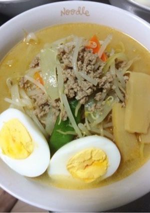 我が家の定番ひき肉入り残り野菜ラーメン-レシピのメイン写真