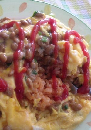 ★とろりん卵と納豆のオムライス★-レシピのメイン写真